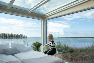 Фото номера Улучшенная вилла, вид на море Виллы Seaside Glass Villas г. Кеми 26